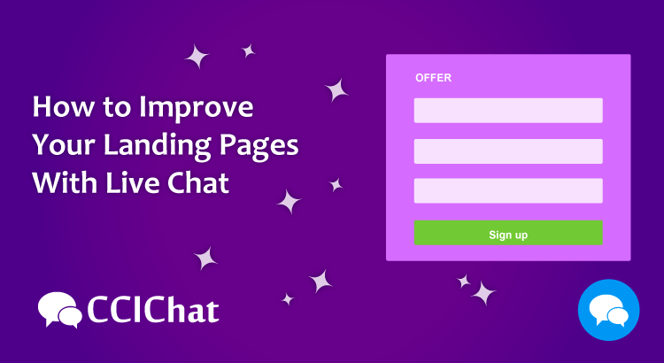 Live chat Improves landing page